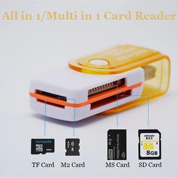 Factory price multi card in 1 USB 2.0 adapter connector micro SD TF M2 memory stick MS Duo RS-MMC memory reader