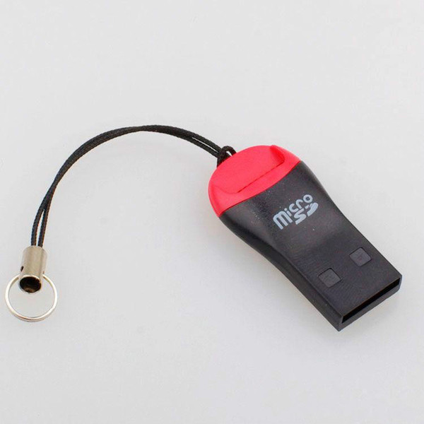 Wholesale 500pcs/lot USB 2.0 MicroSD T-Flash TF Memory Card Reader Whistle Style Free Shipping