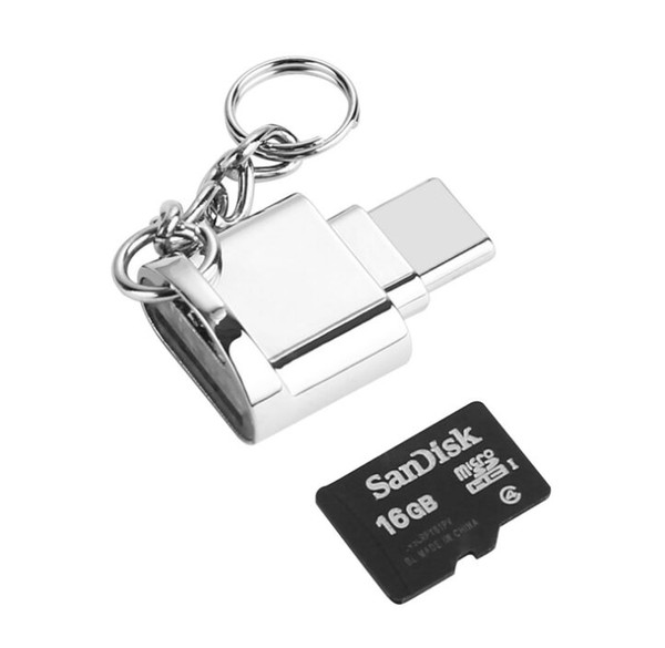 USB 3.1 Type C Micro SD TF Memory Card Reader OTG Zinc Alloy Adapter For Android Samsung Note7 Ipad Macbook Notebook Retail-Package