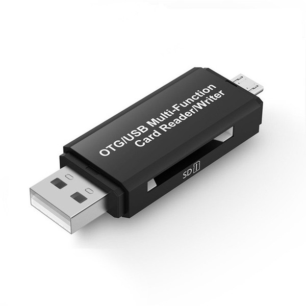 3 in 1 Micro USB Card Reader Male to USB 2.0 Female OTG Adapter SD/TF Memory card Reader for Android Phone PC Laptop