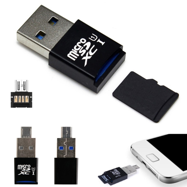 Portable Mini 5Gbps Super Speed USB 3.0 + OTG Micro SD SDXC TF Card Reader Adapter High Quality FAST SHIP