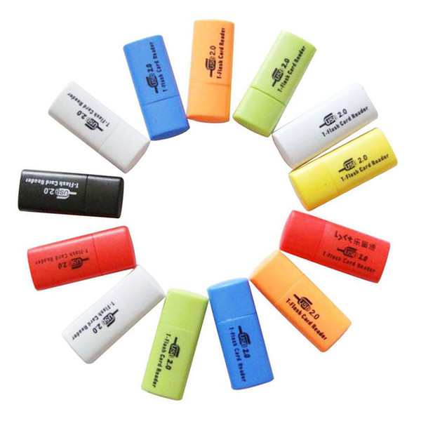 Wholesale 200pcs/lot ittle dog USB 2.0 memory TF card reader micro SD card reader DHL FEDEX free shipping