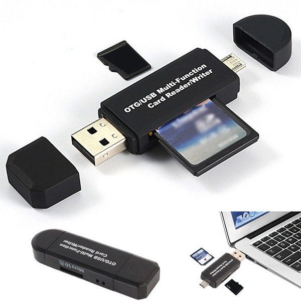 Micro USB OTG to USB 2.0 Adapter SD Card Reader For Android Phone Tablet PC US