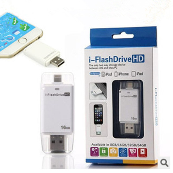 i-Flash Driver Device HD U-dick Phone OTG Memory for iPhone 6 iPad for IOS Device 8G 16G 32G 64G