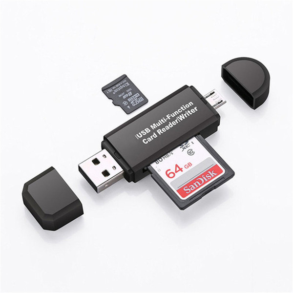 3 In 1 USB OTG Card Reader Flash Drive High-speed USB2.0 Universal OTG TF/SD Card for Android Phone Computer Extension Headers