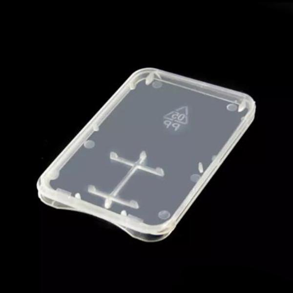 2 in 1 Standard SD SDHC Memory Card Case Holder Micro SD TF Card Storage Transparent Plastic Box