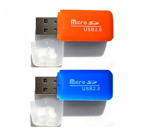 High Speed Mini Plastic 2.0 Mini Micro SD T-Flash TF USB Memory Card Reader Adapter for PC Computer memory card reader