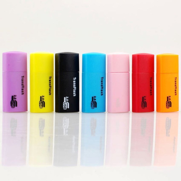 Colorful lot high quality, little dog USB 2.0 memory TF card reader ,micro SD card reader DHL FEDEX free shipping 3000pcs/lot