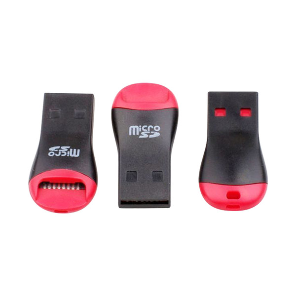 Wholesale 200pcs/lot USB 2.0 Micro SD T-Flash TF Memory Card Reader whistle Style Free Shipping