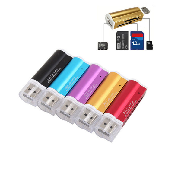 2018 New kebidumei New USB 2.0 Memory Card Reader Adapter Super Speed Card Reader for for T-Flash MMC TF M2 Memory Stick High quality