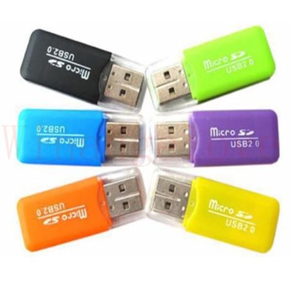 Fast ship Coolorful T-Flash High Speed Mini Usb 2.0 Micro SD TF Memory Card Reader Adapter