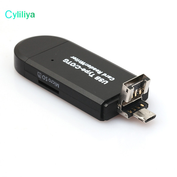 USB sd card reader type-c micro usb compatible 2.0 1.1 support OTG writer for pc and smart mobilephones android phone