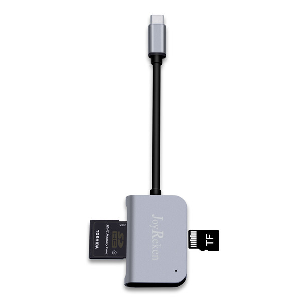 USB-C Card Reader, Type C SD/Micro SD Card Reader 2-in-1, USB Type C to TF Card Reader