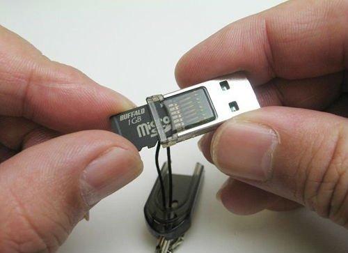 100pcs/lot Tiny Micro TF /T-Flash TF Portable Signal Slot USB 2.0 Keychain Memory Card Free Shipping