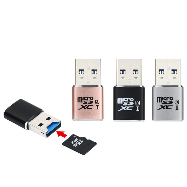 USB 3.0 Mini Card Reader/MICRO SD/SDXC Aluminum TF Card Reader SDSC SDHC SDXC SD 3.0 UHS-I SDR12/SDR25/SDR50/DDR50/SDR104