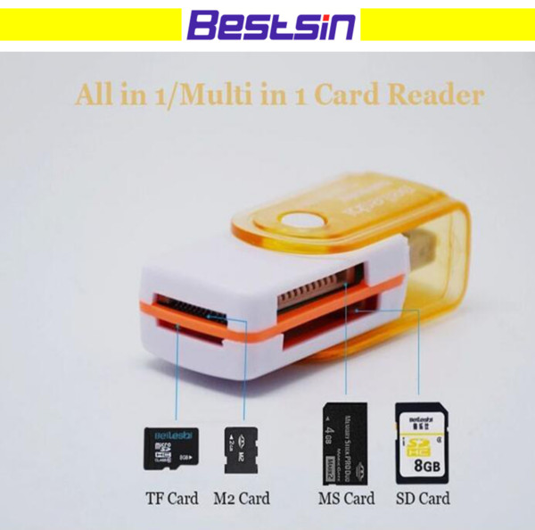 All in 1 USB 2.0 Multi Memory Card Reader Adapter Connector For Micro SD MMC SDHC TF M2 Memory MS Duo RS-MMC