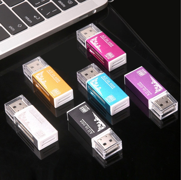 Multi-function four-in-one high speed usb2.0 mobile phone memory card TF card multi-in-one camera card reader