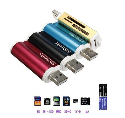 USB All in 1 Multi Memory Card Reader for Micro SD MMC SDHC TF M2 Memory Stick