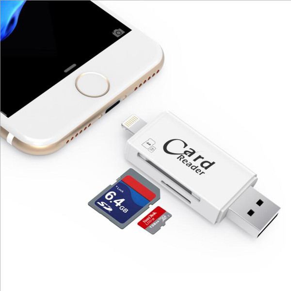 3 in 1 i-Flash Drive Multi-Card OTG Reader Micro SD & TF Memory USB Card Reader Adapter for iPhone 8 7 6 Andriod PC