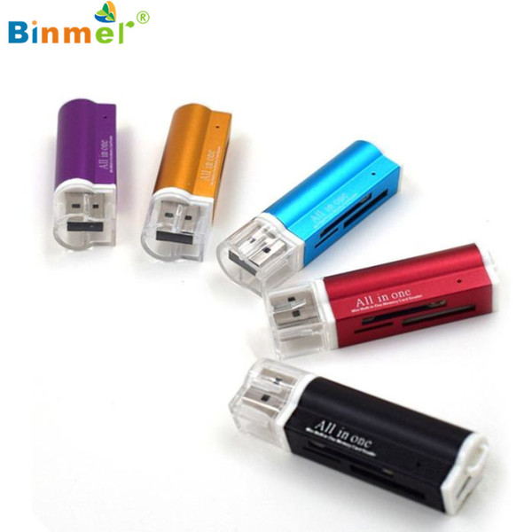 Binmer Advanced Card Reader pro duo For Micro SD SDHC TF M2 MMC MS PRO DUO All in 1 USB 2.0 Multi Memory 1 piece Free shipping