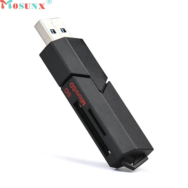 Mosunx Advanced Reader 2in1 USB 3.0 High Speed For Micro SD TF Memory Card Reader Adapter 2018 1PC ree shipping