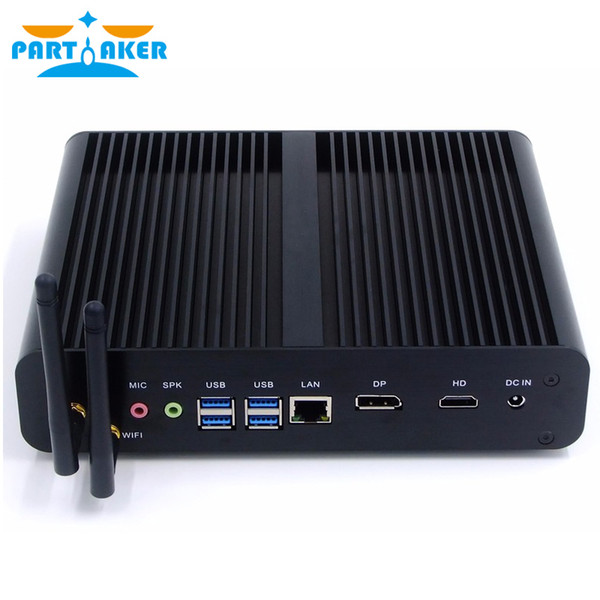 Skylake Fanless Mini PC Win 10 Barebone i7 6500U i5 6200U i3 6100U Intel HD Graphics 520 6Gen 4K HTPC Desktop Computer