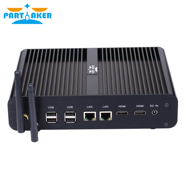 Partaker B2 Fanless Mini PC Intel Core i7 4650U/4500U Barebone Max 16G RAM 512G SSD 1TB HDD Free WiFi HDMI