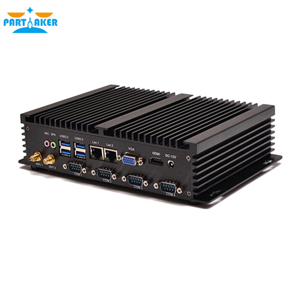 IPC fanless mini industrial pc with Intel Windows I5 3317U Processor and Dual LAN 4*RS232 COM Port