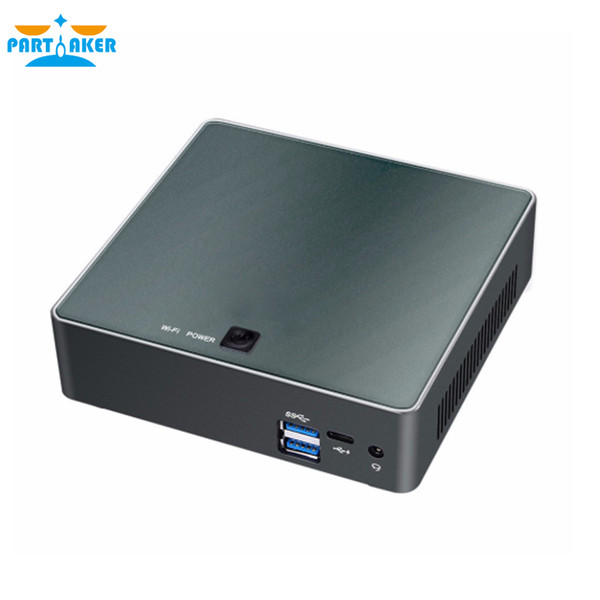 Partaker Nuc Mini PC i7 8550U Quad Core Windows 10 Pro DDR4 Max 16GB AC Wifi Mini Computer HD Typc-C