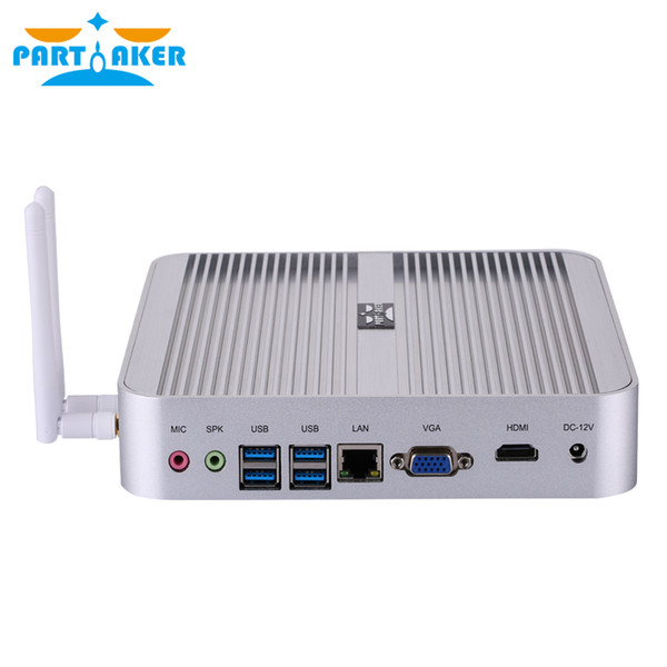 Partaker B11 Business Barebone Computer Fanless Mini PC with Intel Core i3 6100U i5 6200U i7 6500U i7 6600U 6th Gen Skylake CPU