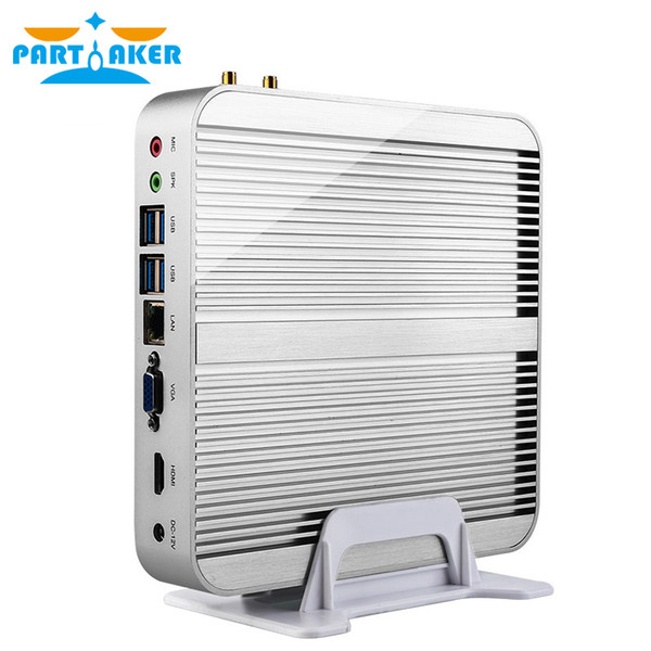 Partaker B11 Business Barebone Computer Fanless Mini PC with Intel Core i5 6200U 6th Gen Skylake CPU Intel HD Graphics 520 4K