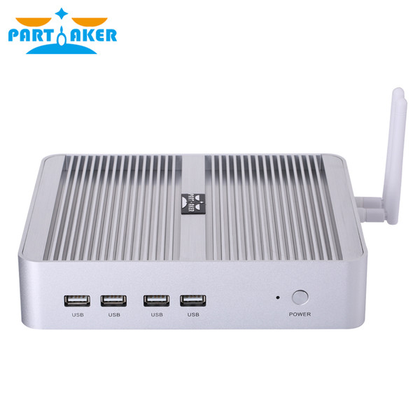 Partaker Fanless Nuc HTPC Intel HD Graphics 620 Intel Core i3 7100U WITH VGA HD Ports Free Shipping