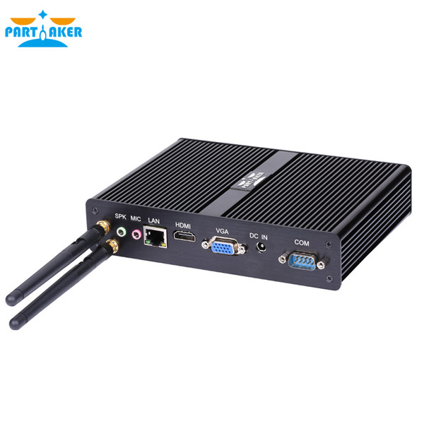 Partaker Intel Celeron j1900 mini pc quad core fanless pc with VGA HDMI support windows Linux Ubuntu