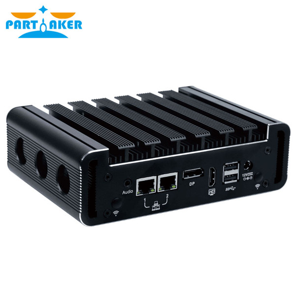 Partaker Fanless Mini PC Industrial Computer Core Skylake i3 6100U Dual Lan Embedded SIM slot support 3G 4G module Windows 10