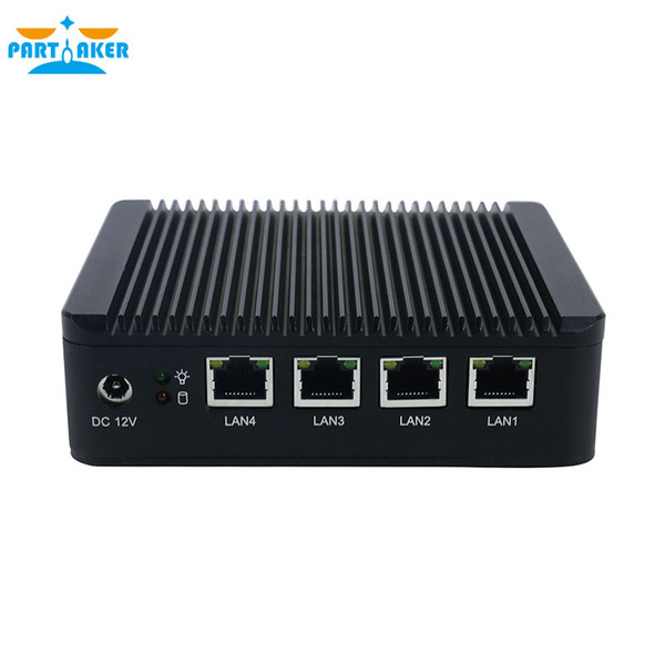 Partaker home server mini pc j1900 quad core CPU 4 intel lan firewall vpn router support linux pfsense OS and 3G/4G