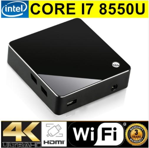 Eglobal newest Quad core i7-8550U HD mini Gaming PC DDR4 32GB RAM 512GB SSD RTC function Type-C Bluetooth WIFI For Win10/Linux