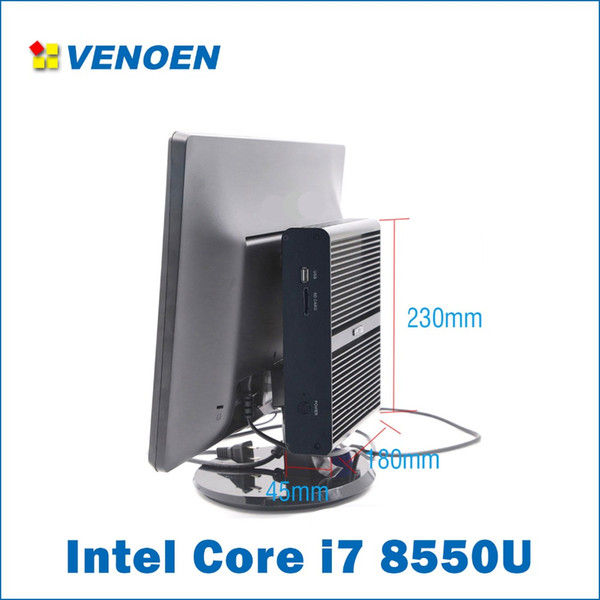 intel Core i7 8550U Mini PC Fanless Barebone HDMI+DP support 4K HD Minipcs DDR4 RAM M.2 SSD VENOEN HTPC 4K TV box Windows i7 pc