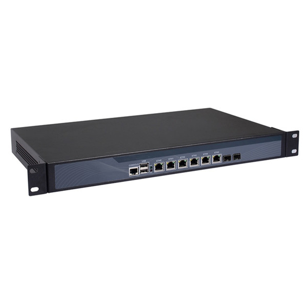 1U Rackmount Firewall Network Router Intel Core I7 3770 HUNSN RS10 6 Intel Lan 2 SFP 2USB 1COM 1VGA 1Bypass