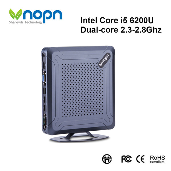 Mini PC Intel Core i5 6200U Dual-core 2.3-2.8Ghz Windows/Linux HD-MI VGA HTPC Desktops Nettop 8xUSB SSD 256G Computer with WIFI