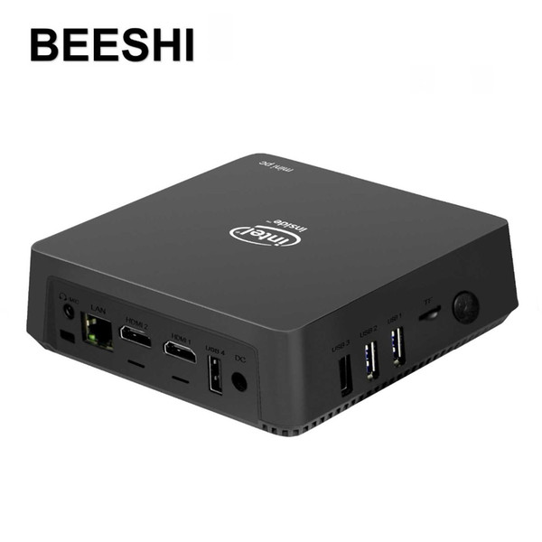 AK5 Windows 10 Mini PC Intel J3455 CPU Quad Core 4G RAM 64G ROM Win10 Voice Control Dual Band WiFi HDMI Small Computer for Kids