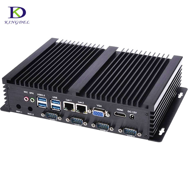 Mini Desktop Intel Celeron 1037U Dual core,2*LAN, 4*COM,WiFi,HDMI,Windows 10 Mini industrial computer Fanless Nuc