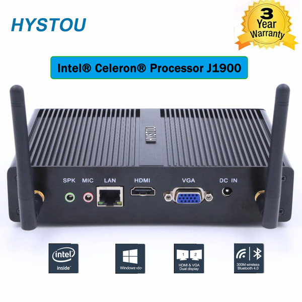 Hot Sale FMP06 Fanless Intel Celeron Mini PC J1900 Quad Core 2.42GHz Windows7/8 Linux Form Computer Dual HDMI WiFi LAN TV Box