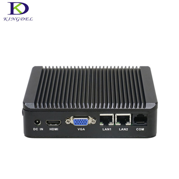 Free Shipping Intel Quad Core Fanless mini pc Celeron J1900 Windows 7 Dual LAN HDMI VGA Barebone Mini Computer pc USB3.0