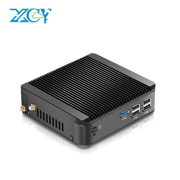 XCY Quad-Core Mini PC Intel Celeron N2930 N2940 N3510 N3530 Windows 10 Busines PC HTPC HDMI VGA Wireless WiFi 12V Energy Saving