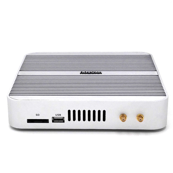 Intel Processor i5 5200u Mini Desktop Computer Fanless DDR3L dual channels HDMI VGA Gigablt Lan HTPC Windows 10 PRO 2Serial optional