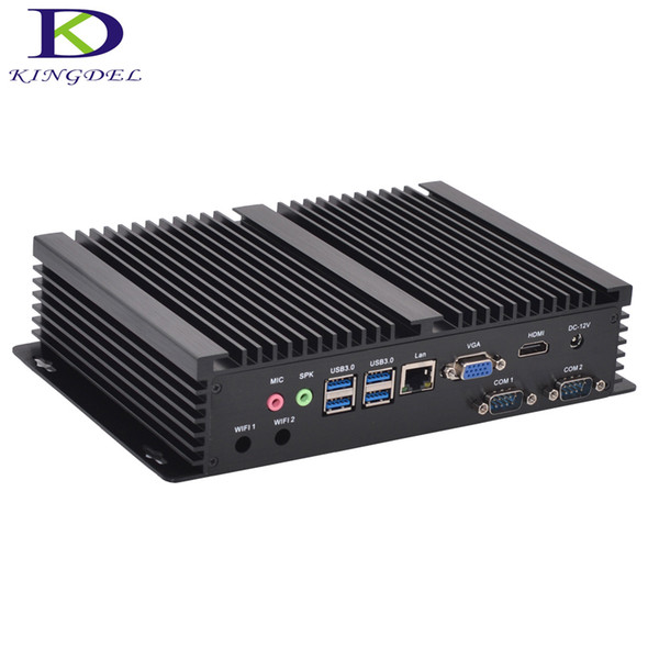 Big promotion Core i7 7500U Mini PC 4K Ultra HD 3D Blu Ray Fanless Industrial Mini PC USB3.0 VGA 2*COM Linux Windows 10 nettop Computer