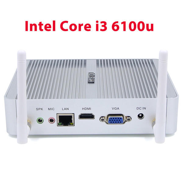 Latest Small Form Factor PC Intel Dual Core i3 6100u DDR4 16G RAM Max i3 5005u DDR3L 8G RAM Max 2GHz 520/5500 Graphics 4K HTPC