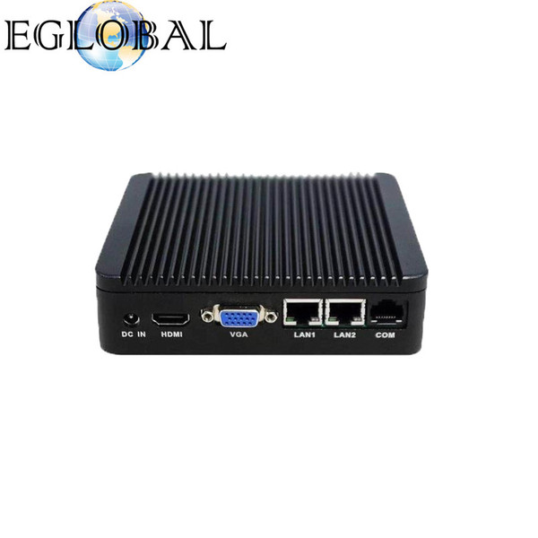 Eglobal Intel Celeron J1900 2GHz desktop Fanless Mini PC M4-J1900L All Black Aluminum Alloy Computer 1*HD 1*VGA