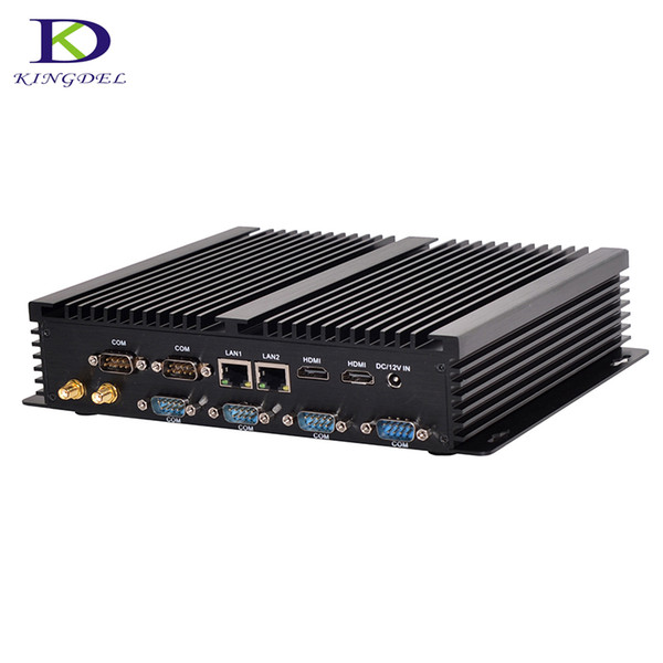 with 6*COM Fanless mini pc intel dual core i7 4500u 4M Cache 2*LAN 2*HDMI Nettop Computer 4*USB3.0