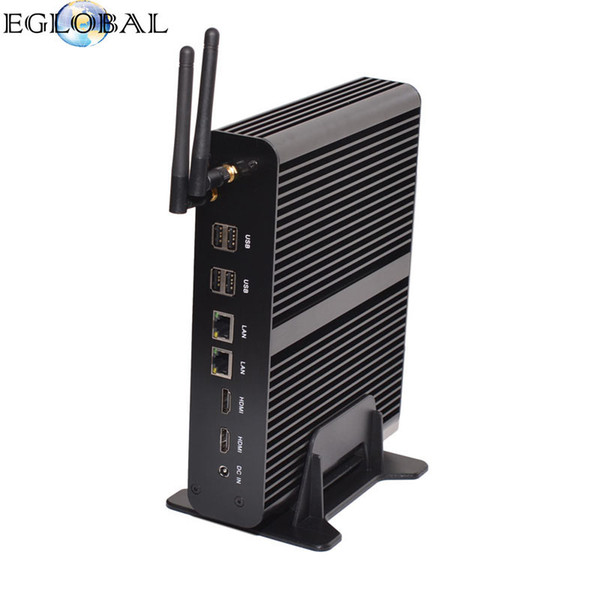 Fanless Mini PC Windows with Intel Core i7 5550U Graphics 4000 Home TV HTPC Blue-ray Video